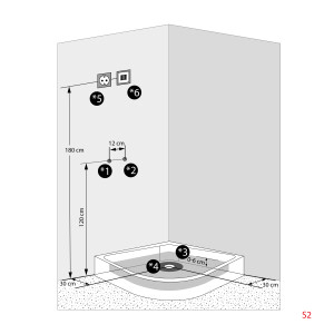 Dusche Duschkabine D26-TH-ALL Duschtempel Sauna 130x130 cm