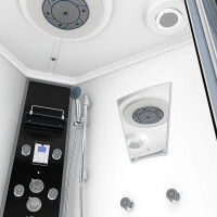 Dusche Duschkabine D26-TH-ALL Duschtempel Sauna 130x130 cm