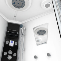 Dusche Duschkabine D26-TH-ALL Duschtempel Sauna 130x130 cm