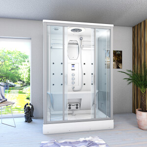 Dusche Duschkabine D27-TH-ALL Duschtempel Sauna 140x90 cm