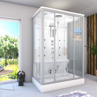 Dusche Duschkabine D27-EH-ALL Duschtempel Sauna 140x90 cm