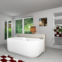 freistehende Badewanne Wanne Acryl F07 170x80cm Komfort-Armatur