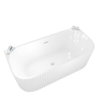 freistehende Badewanne Wanne Acryl F07 170x80cm Komfort-Armatur