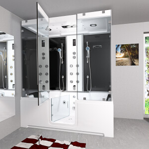 Kombination Badewanne Dusche K88-SW-EH-A-ALL Duschtempel 100x180 cm