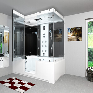 Kombination Badewanne Dusche K88-SW-EH-A-ALL Duschtempel 100x180 cm