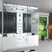 Kombination Badewanne Dusche K88-SW-EH-A-ALL Duschtempel 100x180 cm