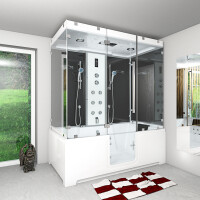 Kombination Badewanne Dusche K88-SW-EH-C-ALL Duschtempel 180x100 cm