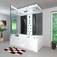 Kombination Badewanne Dusche K88-SW-TH-B-ALL Duschtempel 180x100 cm