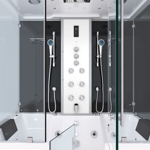 Kombination Badewanne Dusche K88-SW-TH-C-ALL Duschtempel 180x100 cm