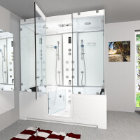 Kombination Badewanne Dusche K88-WS-EH-A-ALL Duschtempel 100x180 cm