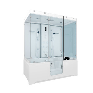 Kombination Badewanne Dusche K88-WS-EH-B-ALL Duschtempel 180x100 cm