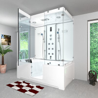Kombination Badewanne Dusche K88-WS-EH-B-ALL Duschtempel 180x100 cm