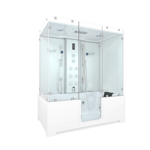 Kombination Badewanne Dusche K88-WS-EH-C-ALL Duschtempel 180x100 cm