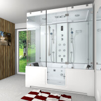 Kombination Badewanne Dusche K88-WS-EH-C-ALL Duschtempel 180x100 cm
