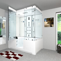 Kombination Badewanne Dusche K88-WS-TH-A-ALL Duschtempel 100x180 cm