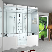 Kombination Badewanne Dusche K88-WS-TH-A-ALL Duschtempel 100x180 cm