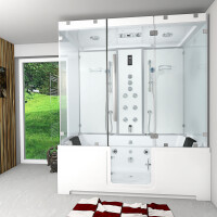Kombination Badewanne Dusche K88-WS-TH-C-ALL Duschtempel 180x100 cm