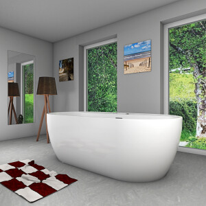 freistehende Badewanne Wanne F29 180x90cm Whirlpool Luft & Wasser