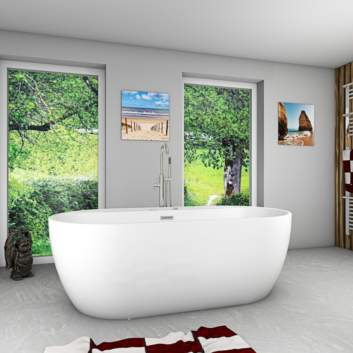 freistehende Badewanne Wanne F29 180x90c box