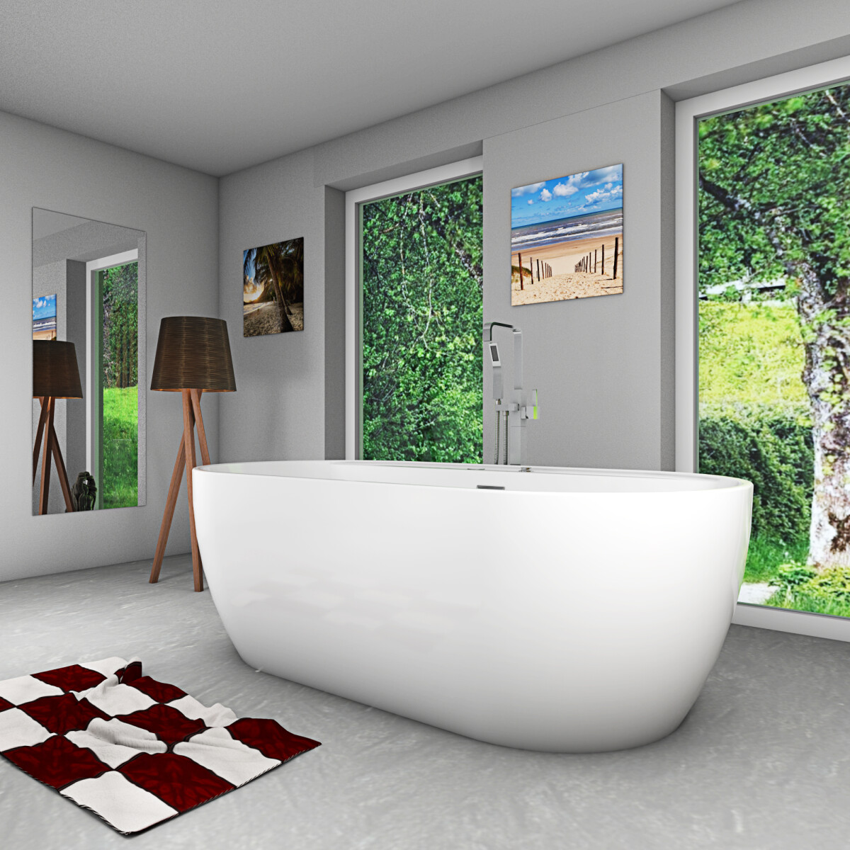 freistehende Badewanne Wanne F29 180x90c box