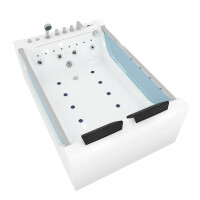 Whirlpool Pool Badewanne Wanne W40-ALL 180x120cm Reinigungsfunktion