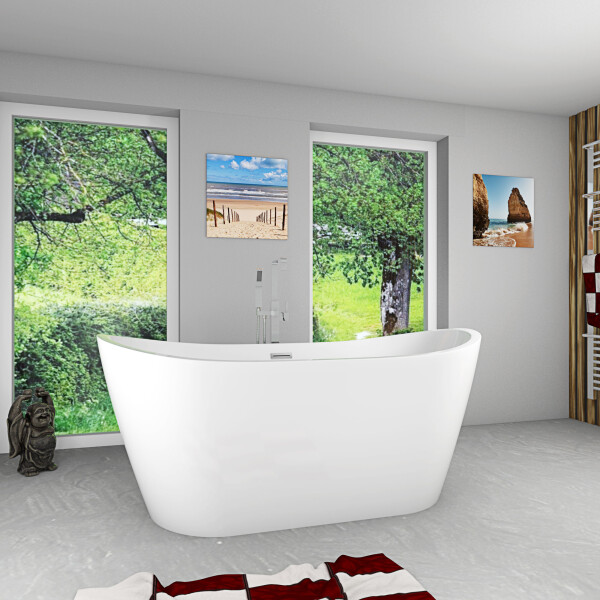 freestanding tub f03 180x80cm with fitting af02