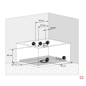 Whirlpool Pool Badewanne Wanne W42-L-ALL 180x120cm Reinigungsfunktion