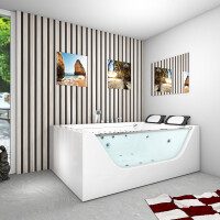 Whirlpool Pool Badewanne Wanne W42-L-ALL 180x120cm Reinigungsfunktion