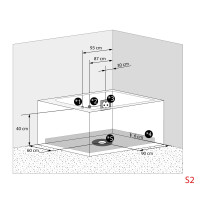 Whirlpool Pool Badewanne Wanne W42-L-ALL 180x120cm Reinigungsfunktion