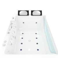 Whirlpool Pool Badewanne Wanne W42-L-ALL 180x120cm Reinigungsfunktion