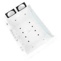 Whirlpool Pool Badewanne Wanne W42-L-ALL 180x120cm Reinigungsfunktion