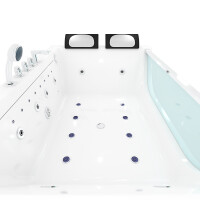 Whirlpool Pool Badewanne Wanne W42-L-ALL 180x120cm Reinigungsfunktion