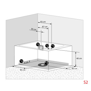 Whirlpool Pool Badewanne Wanne W42-R-ALL 180x120cm Reinigungsfunktion