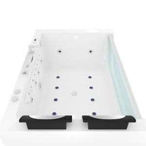 Whirlpool Pool Badewanne Wanne W42-R-ALL 180x120cm Reinigungsfunktion