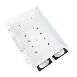 Whirlpool Pool Badewanne Wanne W42-R-ALL 180x120cm Reinigungsfunktion
