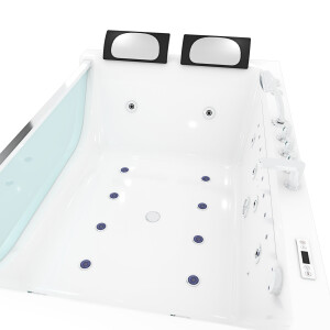 Whirlpool Pool Badewanne Wanne W42-R-ALL 180x120cm Reinigungsfunktion