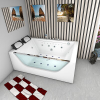 Whirlpool Pool Badewanne Wanne W42-R-ALL 180x120cm Reinigungsfunktion