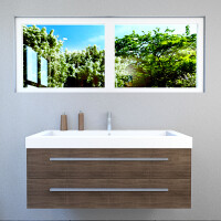 Waschtisch mit Waschbecken, City 101 120cm Eiche hell