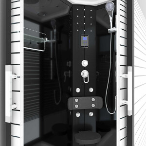 Dusche Duschkabine D30-73M3L-ALL Duschtempel Sauna 120x80 cm