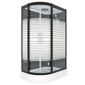 Dusche Duschkabine D30-73M3L-ALL Duschtempel Sauna 120x80 cm