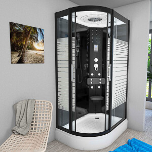 Duschkabine Komplettdusche Fertigdusche Dusche D30-73M0L-EC 120x80 MIT 2K Scheiben Versiegelung
