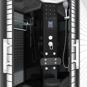 Duschkabine Komplettdusche Fertigdusche Dusche D30-73M0L-EC 120x80 MIT 2K Scheiben Versiegelung