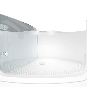 Pool Badewanne Eckwanne Wanne S60 140x140cm mit Tür Walk-in-Pool