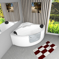 Pool Badewanne Eckwanne Wanne S60 140x140cm mit Tür Walk-in-Pool