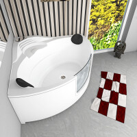 Pool Badewanne Eckwanne Wanne S60 140x140cm mit Tür Walk-in-Pool