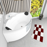 Pool Badewanne Eckwanne Wanne S60-TH 140x140cm mit Tür Walk-in-Pool