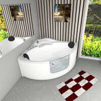 Pool Badewanne Eckwanne Wanne S60-TH 140x140cm mit Tür Walk-in-Pool