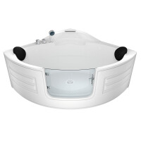 Pool Badewanne Eckwanne Wanne S70-EH 150x150cm mit Tür Walk-in-Pool