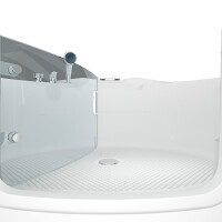 Pool Badewanne Eckwanne Wanne S70-EH 150x150cm mit Tür Walk-in-Pool