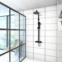 Duscharmatur, Thermostat-Duschsystem DA02 Schwarz